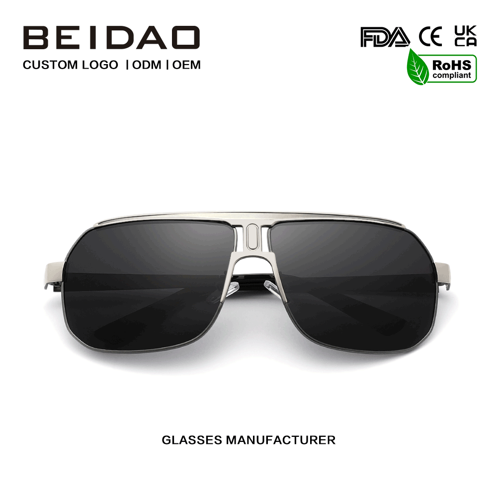 Fashion Big Alloy Frame UV400 beskyttelsessolbriller